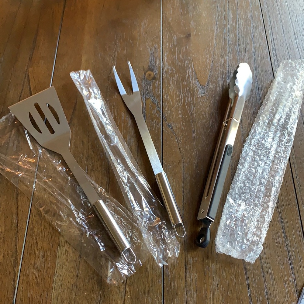 Stainless Steel 3 piece BBQ Tools